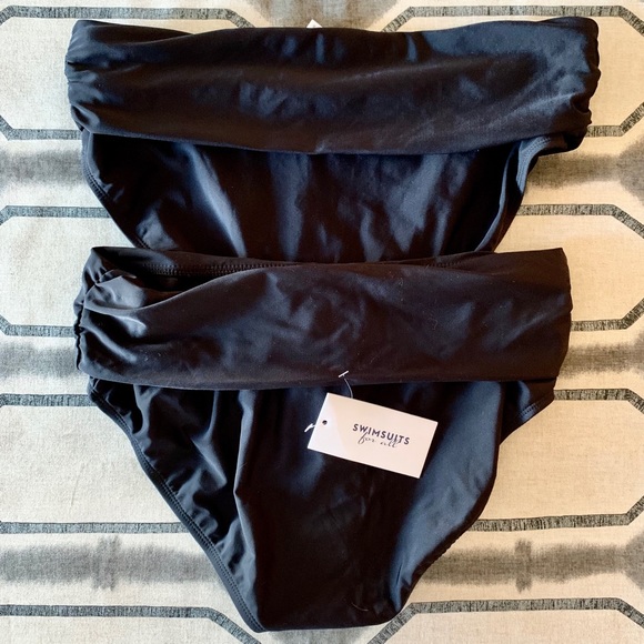 Swimsuits For All black foldover bikini bottom - Picture 3 of 5